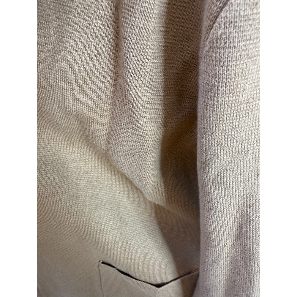 Quince 100% Organic Cotton Knit Blazer Camel Brown Size Medium Open Pockets - Picture 10 of 14